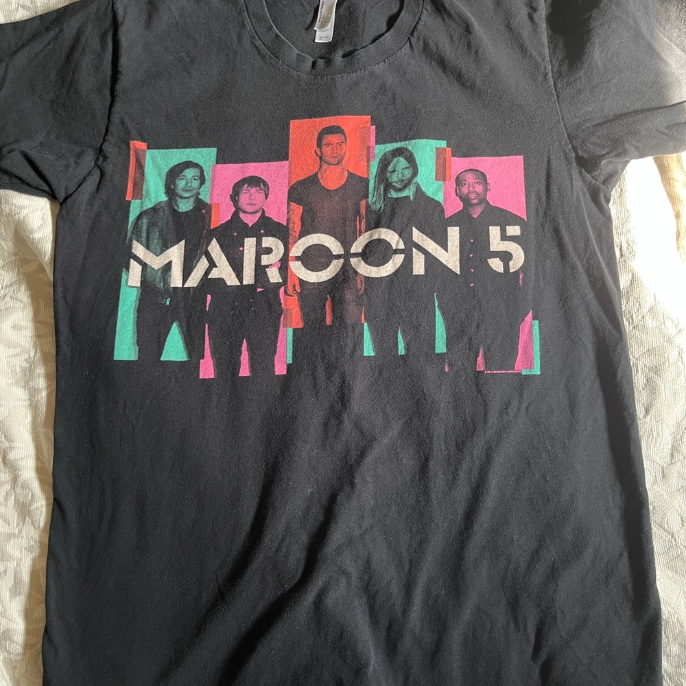 Maroon 5 Black Graphic T-Shirt North America 2013 Tour Merch